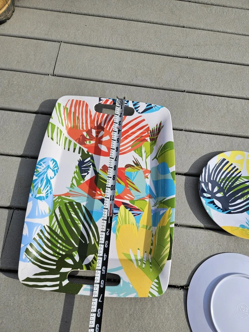 Tropical Jungle Monstera Palm Dinner Plates 9